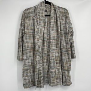 Nally & Millie Multicolored Striped Open Front Cardigan